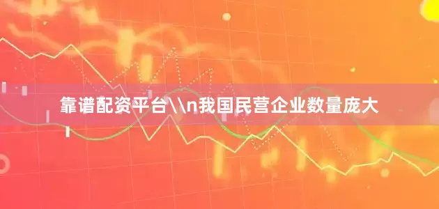 靠谱配资平台\n我国民营企业数量庞大